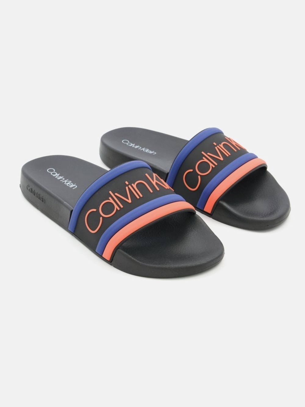 Calvin Klein Men’s Archie Slip On Slippers, Black Combo